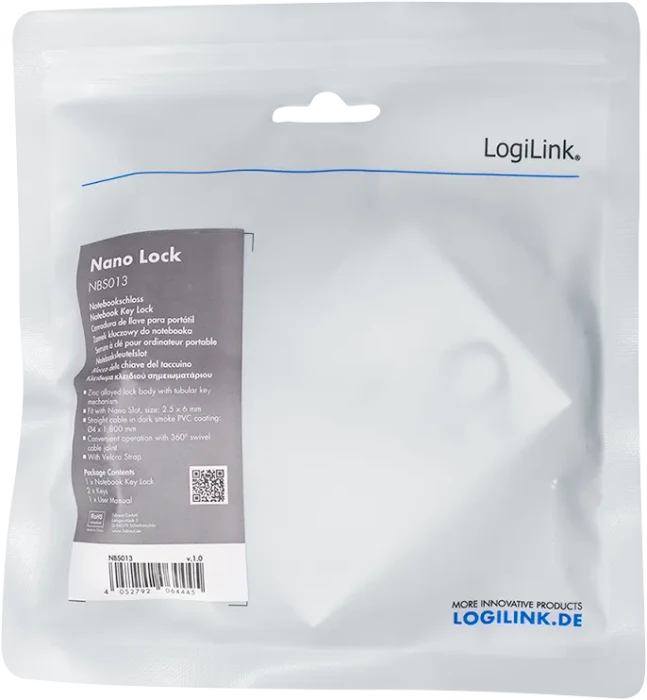 LogiLink Notebook Diebstahlsicherung, Nano Slot