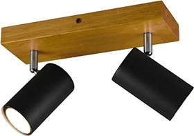 Trio Marley Spot 2-flammig braun/schwarz matt