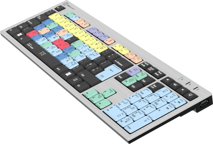 LogicKeyboard Cubase & Nuendo PC Silver Slim Line, USB, UK