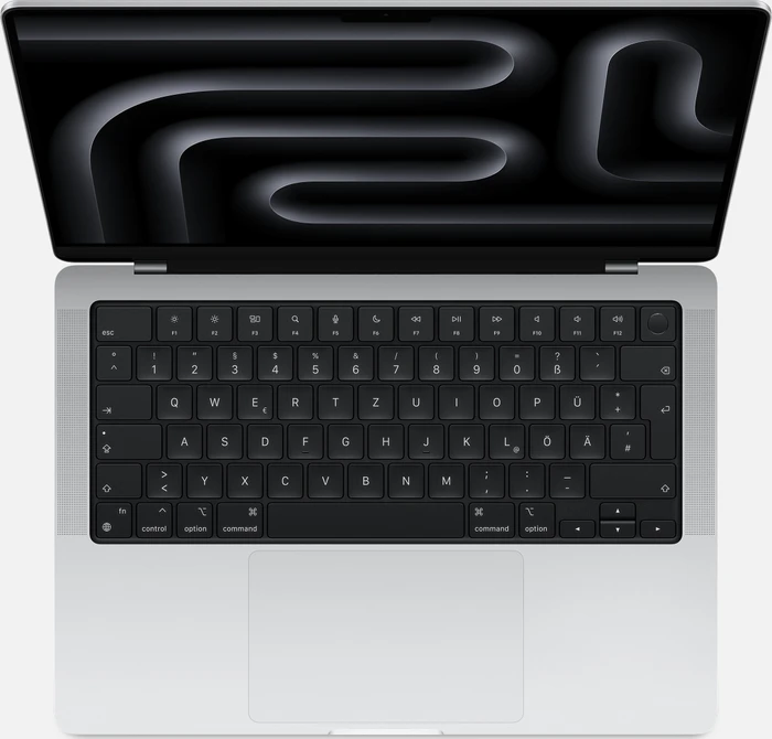 Apple MacBook Pro 14.2", silber, M3 - 8 Core CPU / 10 Core GPU, 8GB RAM, 512GB SSD, DE [2023]
