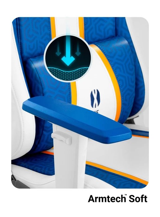 Diablo Chairs X-One 2.0 King Gamingstuhl, Aqua Blau, blau/weiß