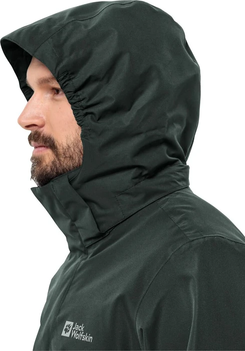 Jack Wolfskin Luntal 3in1 Funktionsjacke black olive (Herren)