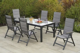 Merxx Trivero Gartenmöbel-Set diamantbraun/graphit, 7-tlg.