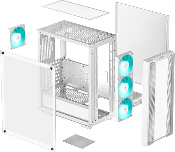 DeepCool CC560 [V2], weiß, Glasfenster