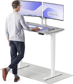 Desktronic HomePro Sitz-Steh-Schreibtisch 120x60cm grau/weiß