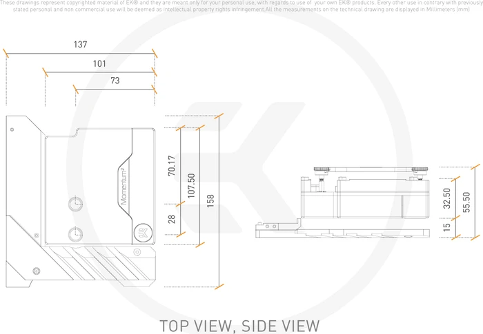 EK Water Blocks Quantum Line EK-Quantum Momentum² ASUS ROG Strix Z690-I Gaming D-RGB Monoblock, Nickel, Acryl