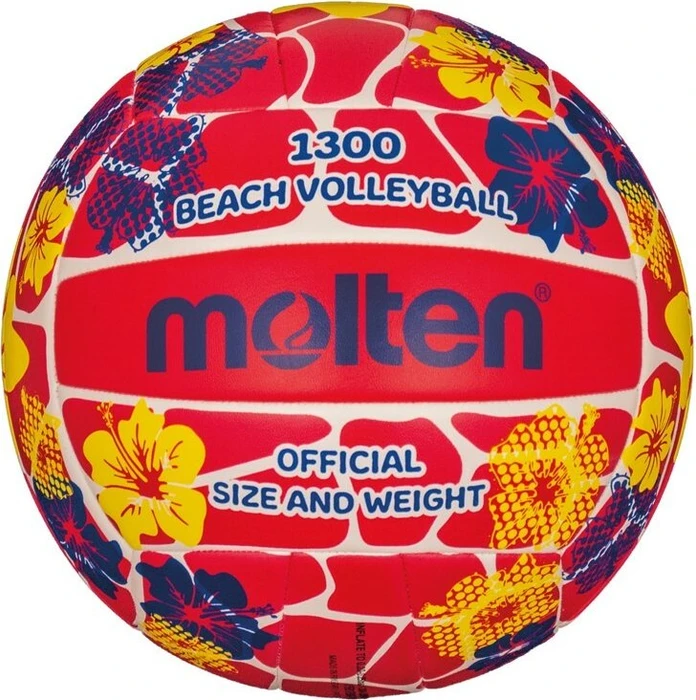 Molten V5B1300 Beachvolleyball flowers/red