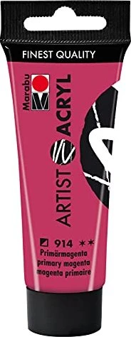 Marabu Artist Acryl Acrylfarbe, primärmagenta, 22ml
