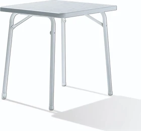 Sieger Garten mecalit-Pro Klapptisch 70x70cm weiß/marmordekor weiß