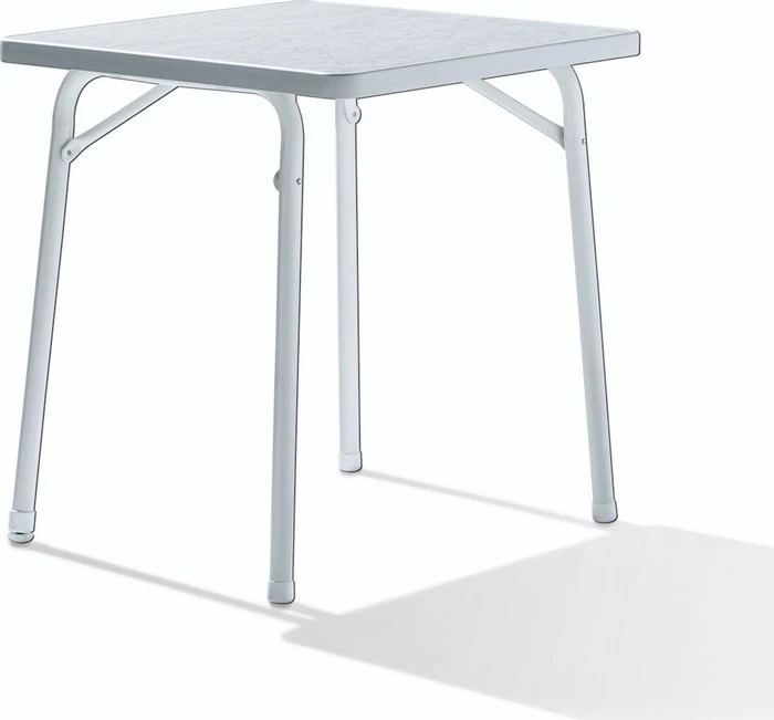 Sieger Garten mecalit-Pro Klapptisch 70x70cm weiß/marmordekor weiß