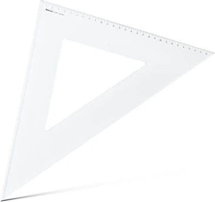 Aristo Zeichendreieck 45° 29.7cm, mit Facette, transparent