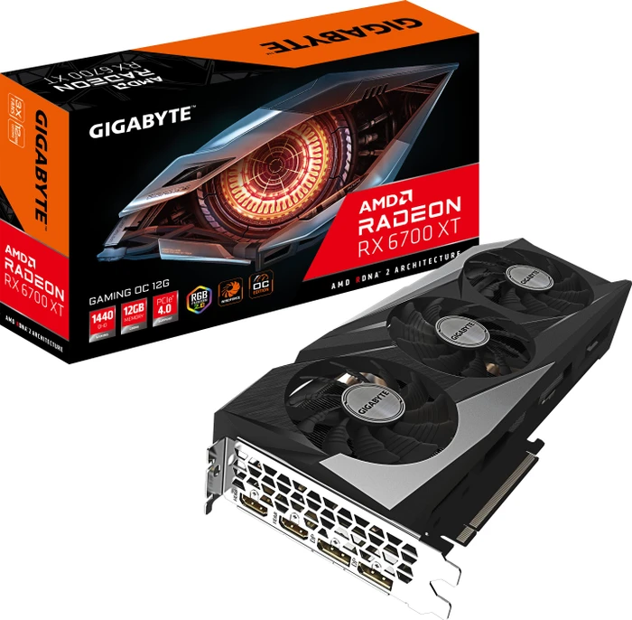 GIGABYTE Radeon RX 6700 XT Gaming OC 12G, 12GB GDDR6, 2x HDMI, 2x DP