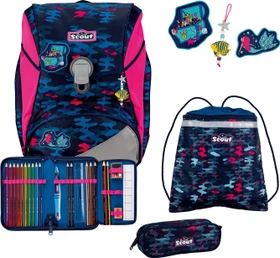Scout Alpha DIN Magic Sea Schultaschen-Set, 4-tlg.