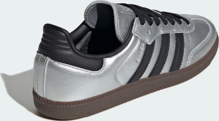 adidas Samba OG silver metallic/core black/gum (Damen)