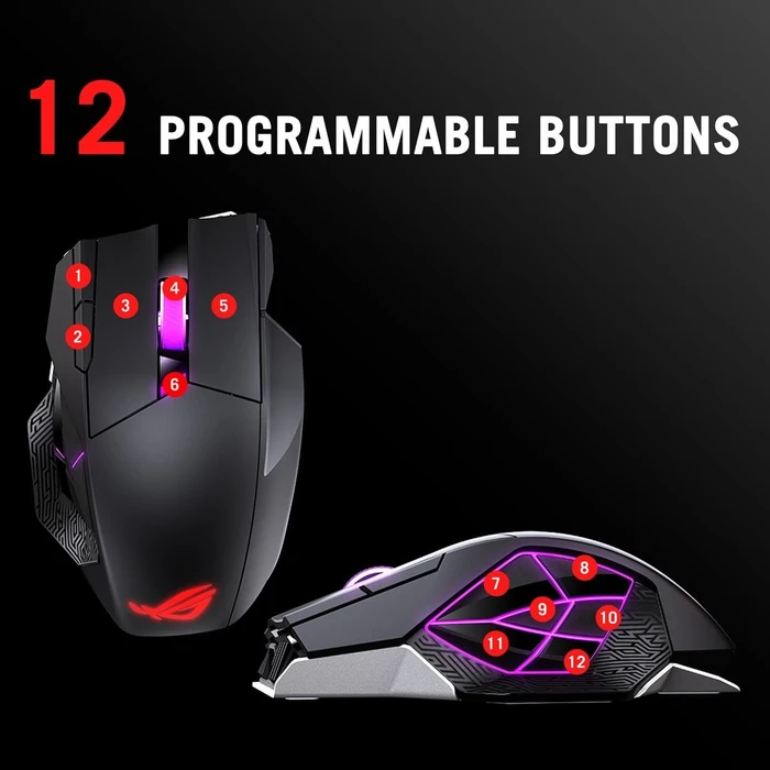 ASUS ROG Spatha X 65K schwarz, USB/Bluetooth