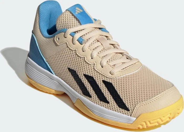 adidas Courtflash crystal sand/core black/blue burst (Junior)