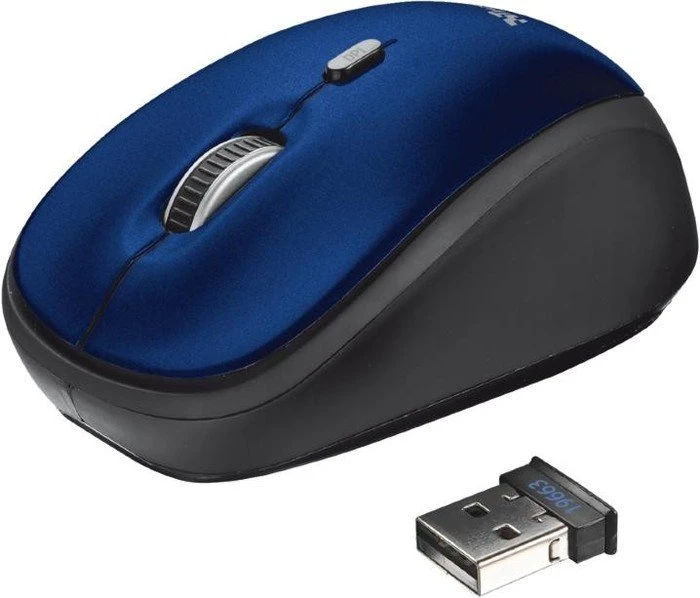 Trust Yvi Wireless Mouse blau, USB