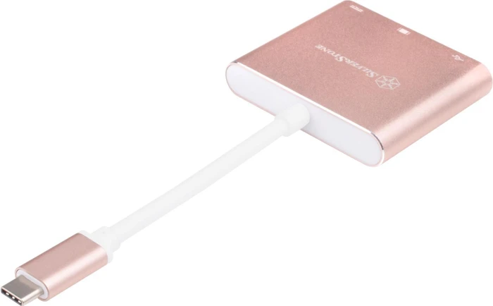 SilverStone EP08 USB 3.0 Typ-C auf HDMI Adapter, pink