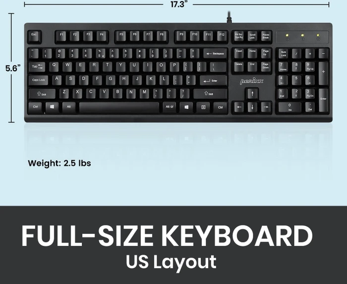 Perixx Periboard-517, schwarz, USB, US