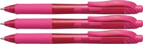 Pentel EnerGel X BL107 0.7mm/0.35mm Gelroller rosa/transparent, 3er-Pack