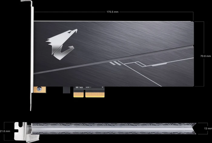 GIGABYTE AORUS RGB AIC NVMe SSD 1TB, Add-In Card / PCIe 3.0 x4
