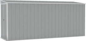 vidaXL Metall Anbau-Gerätehaus 118x382cm grau