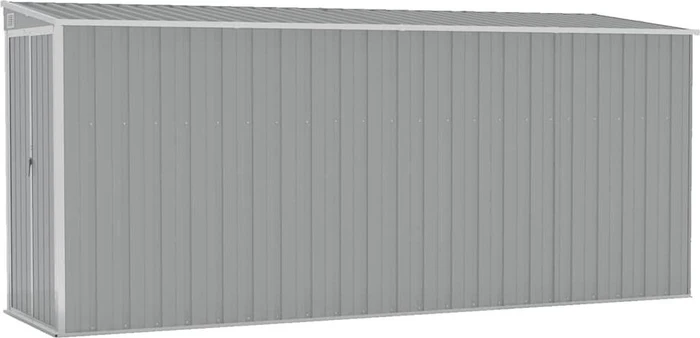 vidaXL Metall Anbau-Gerätehaus 118x382cm grau