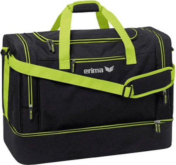Erima Squad Bodenfach L Sporttasche schwarz melange/lime
