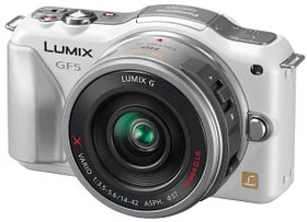 Panasonic Lumix DMC-GF5 weiß mit Objektiv Lumix G X Vario PZ 14-42mm 3.5-5.6 ASPH OIS
