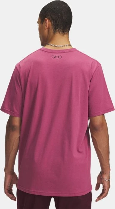 Under Armour Sportstyle Left Chest Funktionsshirt kurzarm fuchsia dusk/dark maroon (Herren)