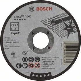 Bosch Professional A60WBF Best for Inox Trennscheibe, 115x0.8x22.23mm, 1 Stück