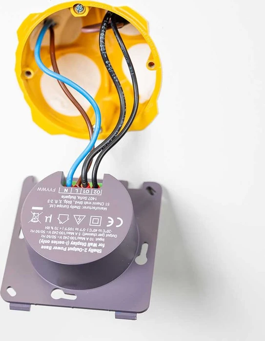 Shelly 2-Output Power Base für Wall Display (i-Series)
