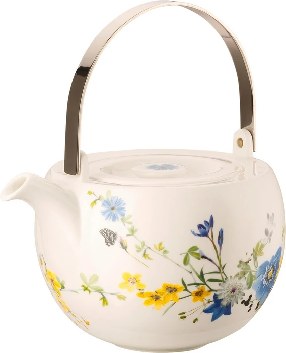Rosenthal Brillance Bone China Fleurs des Alpes Teekanne 6 Personen