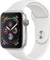 Apple Watch Series 4 (GPS + Cellular) Aluminium 44mm silber mit Sportarmband weiß Vorschaubild