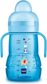 MAM Trainer+ Trinklernflasche, 4+M, 220ml, blau