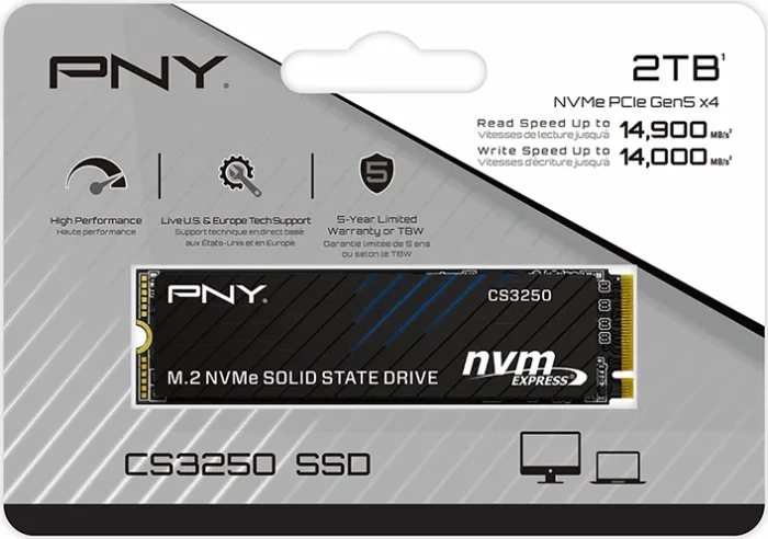 PNY CS3250 2TB, M.2 2280 / M-Key / PCIe 5.0 x4