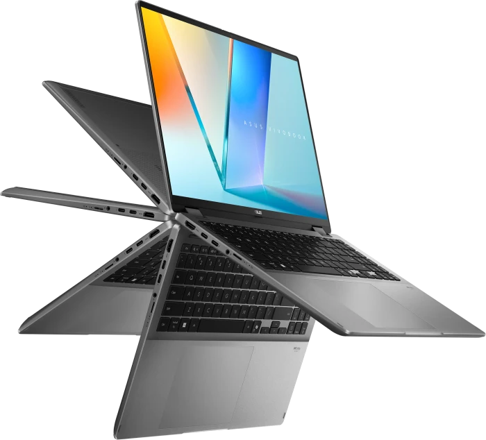 ASUS VivoBook S 16 Flip TP3607SA-SI716W, Matte Gray, Core Ultra 7 256V, 16GB RAM, 512GB SSD, DE, Eingabestift