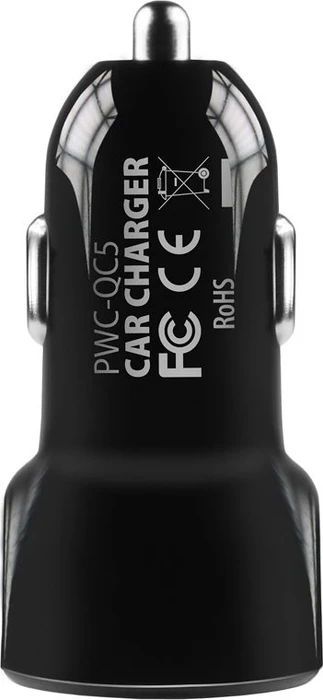 Axagon PWC-QC5 QC3.0 + 2.4A Car Charger schwarz