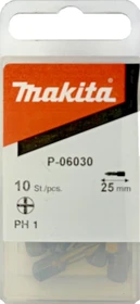Makita Kreuzschlitz Bit 1/4", PH1x25mm, 10 Stück