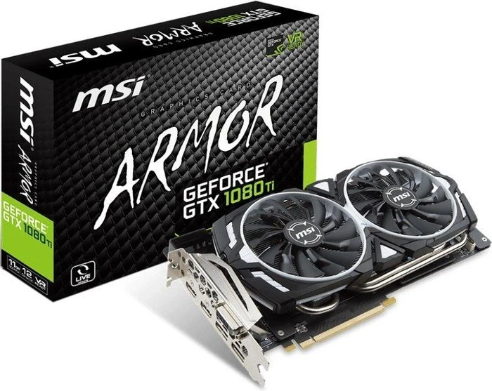 MSI GeForce GTX 1080 Ti Armor 11G, 11GB GDDR5X, DVI, 2x HDMI, 2x DP