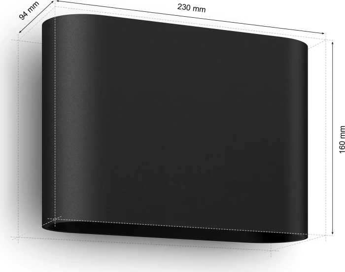 Philips Hue White and Color Ambiance Dymera Wandleuchte schwarz