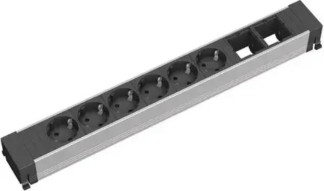 Bachmann Conference/Top Frame, 6-fach, Steckdoseneinheit, 2x Custom, 6x Schuko