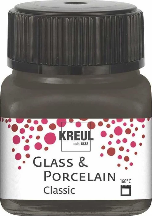Kreul Glass & Porcelain Classic Malfarbe, dunkelbraun, 20ml