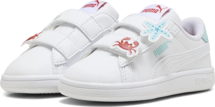 Puma Smash 3.0 Badges puma white/safe lake/red fire (Junior)