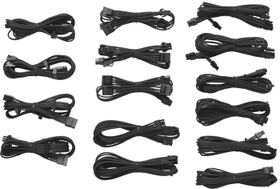 Corsair AX/AXi/CXM/HX/TX-M Sleeved Modular Upgrade-Kit Gen2, schwarz