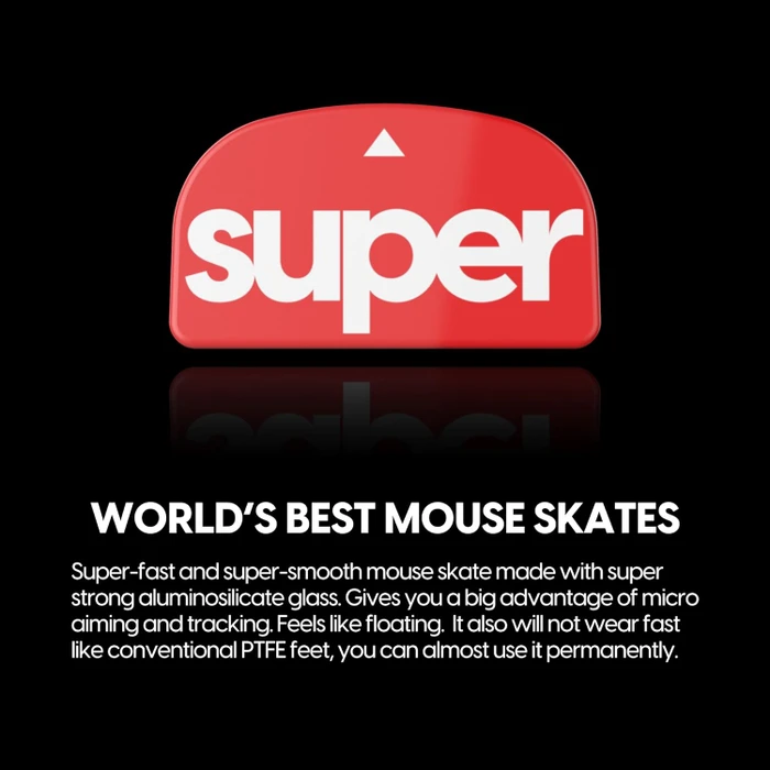 Pulsar Gaming Gears Superglide 2 für Logitech G Pro X Superlight, Mausgleiter, rot