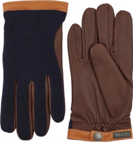 Hestra Deerskin Wool Tricot Handschuhe navy/chocolate