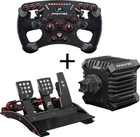 Fanatec CSL DD QR2 8Nm Wheel Base & Formula V2.5 X Lenkrad inkl. ClubSport V3 Pedale (PC)