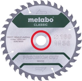 Metabo Precision Cut Wood Classic Kreissägeblatt 36Z, 160x1.4x20mm, 1 Stück