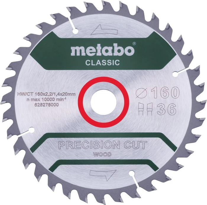Metabo Precision Cut Wood Classic Kreissägeblatt 36Z, 160x1.4x20mm, 1 Stück
